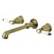 Kingston Brass Roman Tub Faucet, Antique Brass, Wall Mount KS7023BPL - alternate 1
